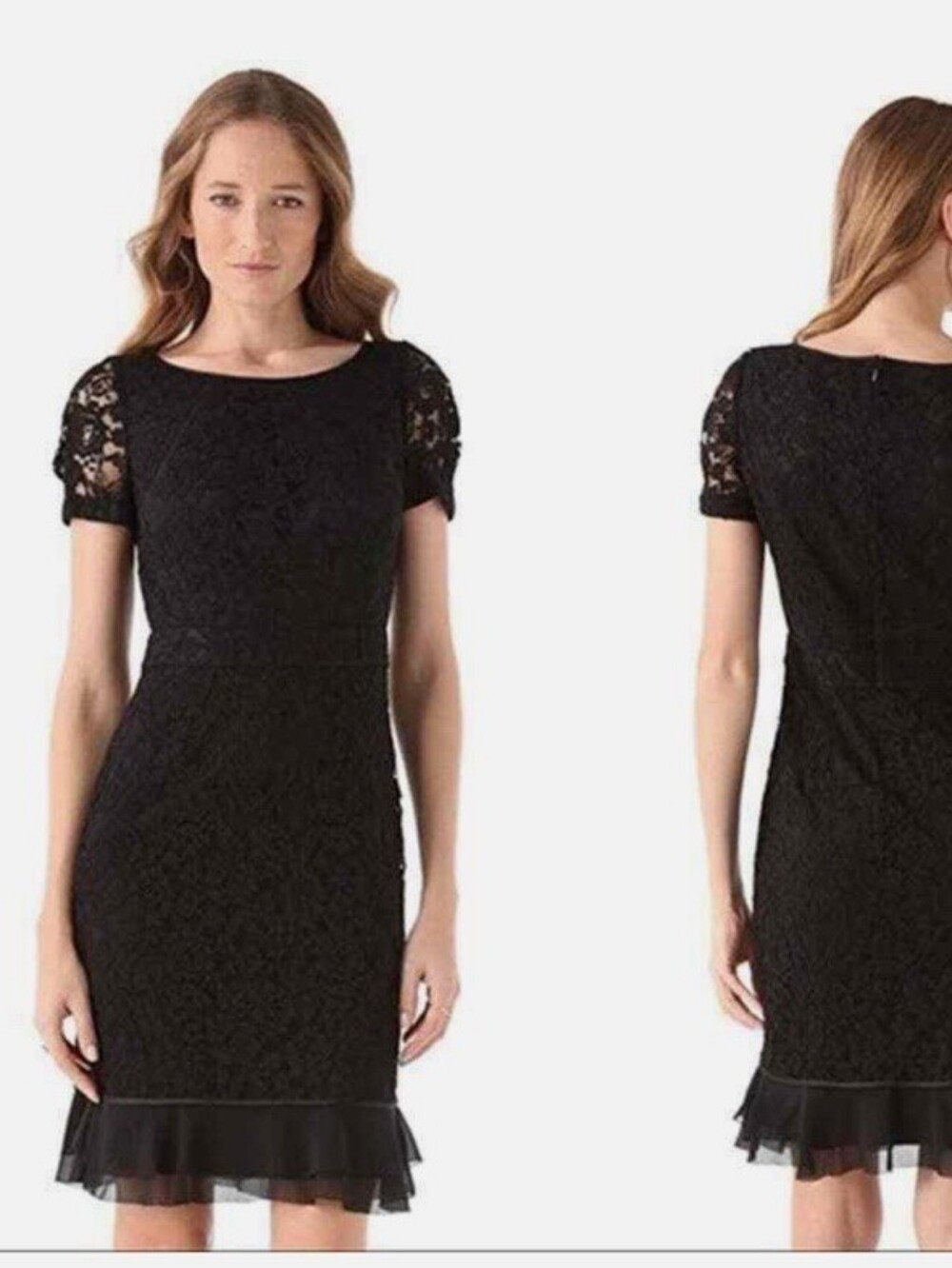 Tory Burch Women's Black Bovary Lace A Line Dress in Black Size 6